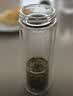 希诺抗菌玻璃杯双层防烫办公车载水杯男高档泡茶杯子XN-9607KT 410ml 实拍图