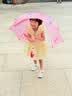 牧萌儿童雨伞宝宝防晒遮阳太阳伞晴雨两用便携直柄伞 粉色公主恐龙 实拍图