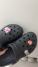 卡骆驰（CROCS）白鹿同款经典云朵洞洞鞋时尚百搭女鞋花园鞋|206750 黑色-001(含智必星) 39 (250mm) 实拍图