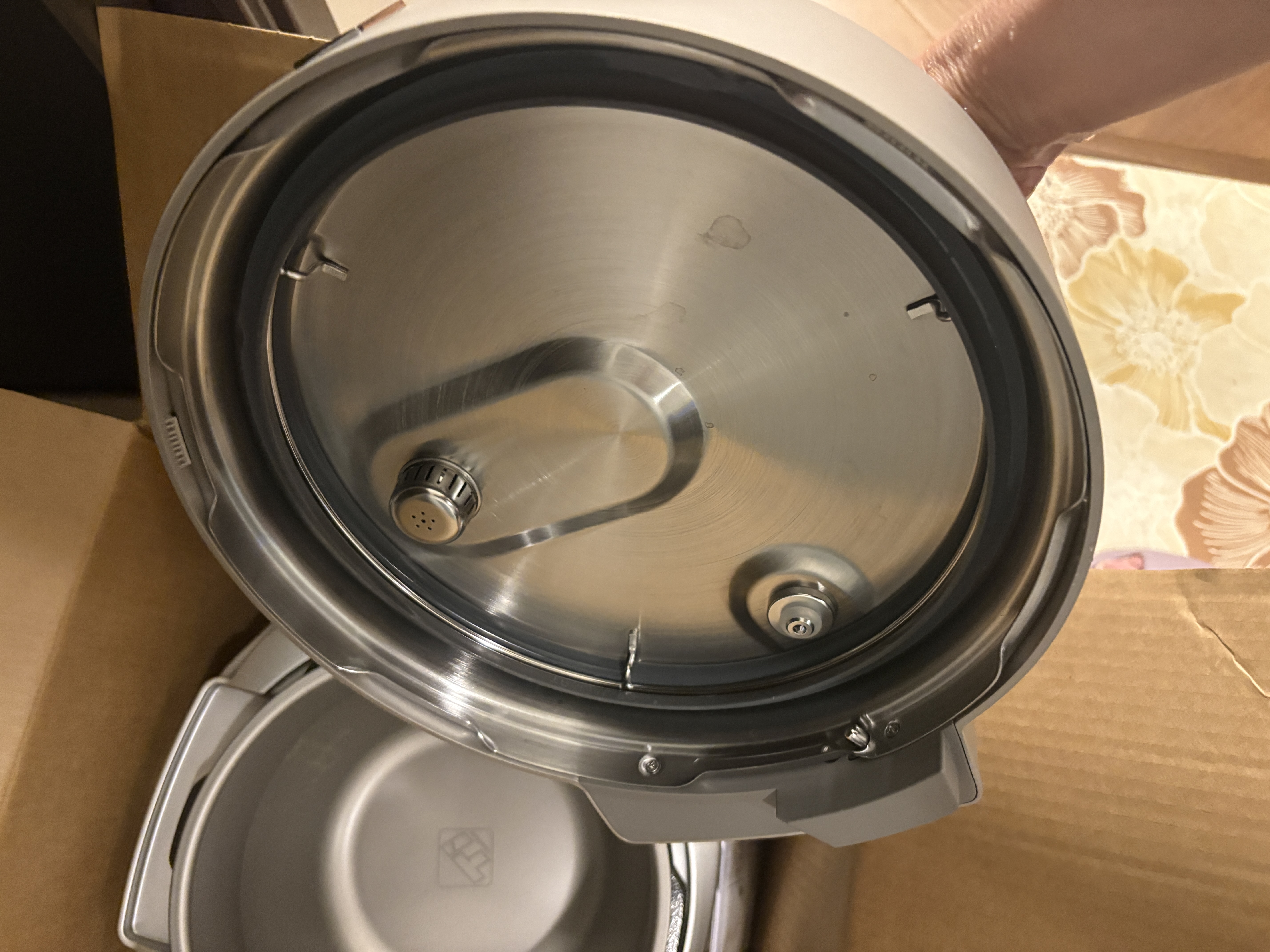 康巴赫纯钛电压力锅高压锅电炖锅家用电饭煲智能料理锅多功能锅电饭锅免排气母婴抑菌级4-5L0氟涂层新款 钛金色 4L 认准官方正品-纯钛料理压力锅 实拍图