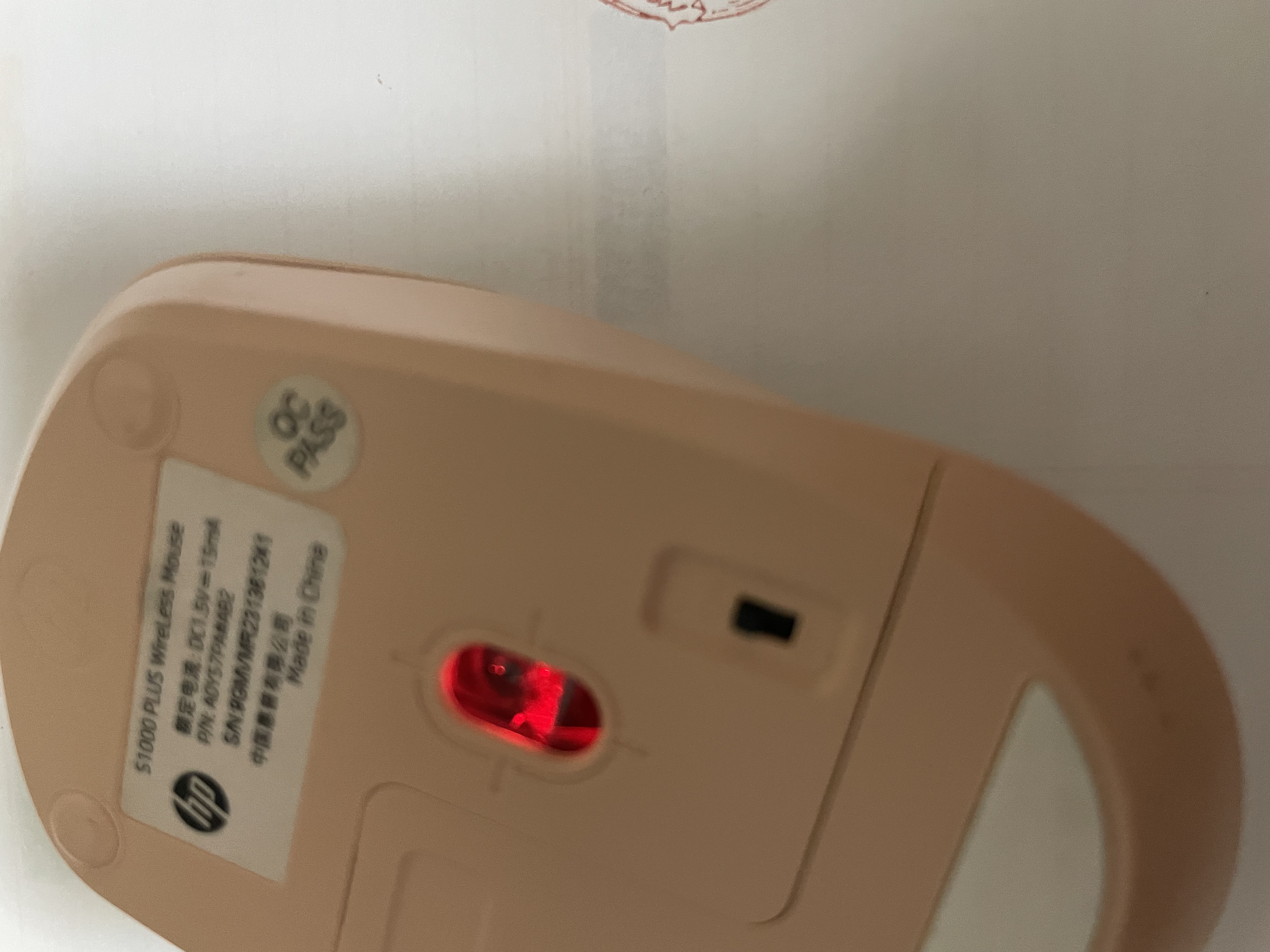 惠普（HP）S1000 Plus 无线鼠标 办公鼠标 家用/商务办公/笔记本/台式机USB接口即插即用 鼠标无线白色 实拍图
