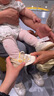 G.duck小黄鸭夏季新生儿婴儿长袖空调服套装纯棉01-2岁宝宝夏装睡衣两件 菠萝镂空粉色 90 实拍图