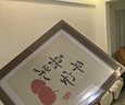 爱墨绘12寸相框摆台挂墙简约木质相框画框儿童画装裱摆挂两用胡桃色 实拍图