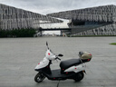 五羊-本田电动摩托车 e-SCR长续航踏板电动车1200W高速铅酸鼓刹72V20Ah外卖上班代步电摩电瓶车塔夫绸白 实拍图