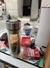 苏泊尔（SUPOR）玻璃杯茶水分离男款水杯双层高硼硅耐高温大容量泡茶杯子生日礼物 行砚黑280mL 实拍图