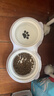 licheers猫碗陶瓷猫粮双碗斜口不黑下巴宠物幼猫咪吃饭食盆喝水喂食一体 实拍图