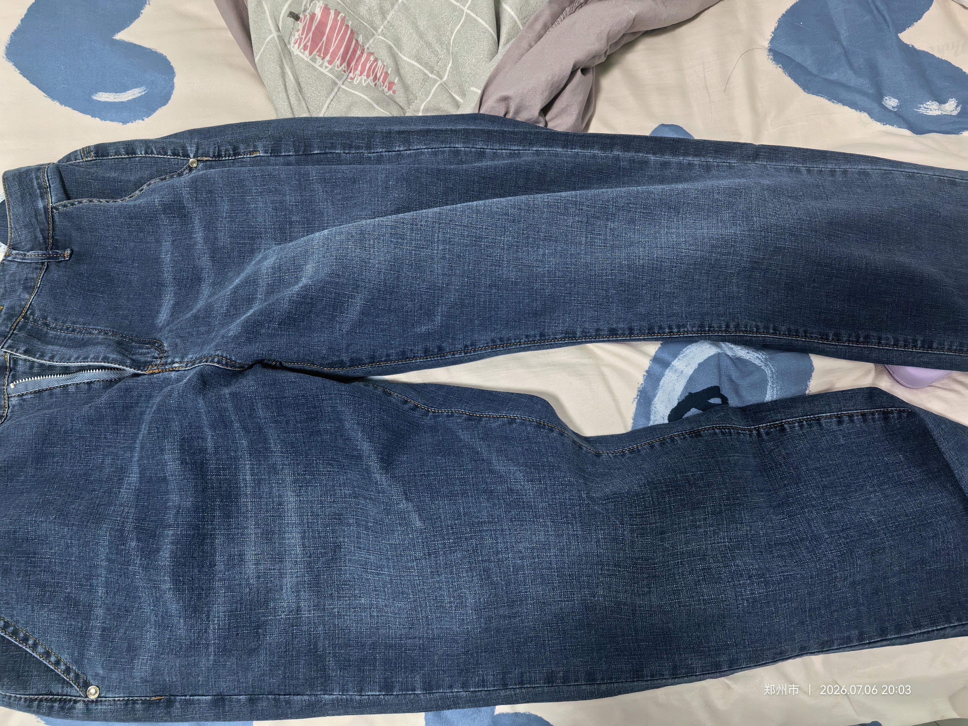 真维斯（Jeanswest）牛仔裤男2026夏季薄款棉弹修身时尚商务裤宽松直筒裤男浅蓝36 实拍图