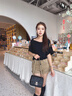 CinvaiKrose官方店小c&k包包女包2026新款斜挎包菱格链条包女生日礼物送女友 黑色Black【小号】送女友老婆女生走心 实拍图