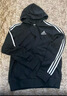 adidas休闲舒适三条纹立领夹克外套男装秋季阿迪达斯官方轻运动 黑色/白（推荐选大一码）   M 实拍图