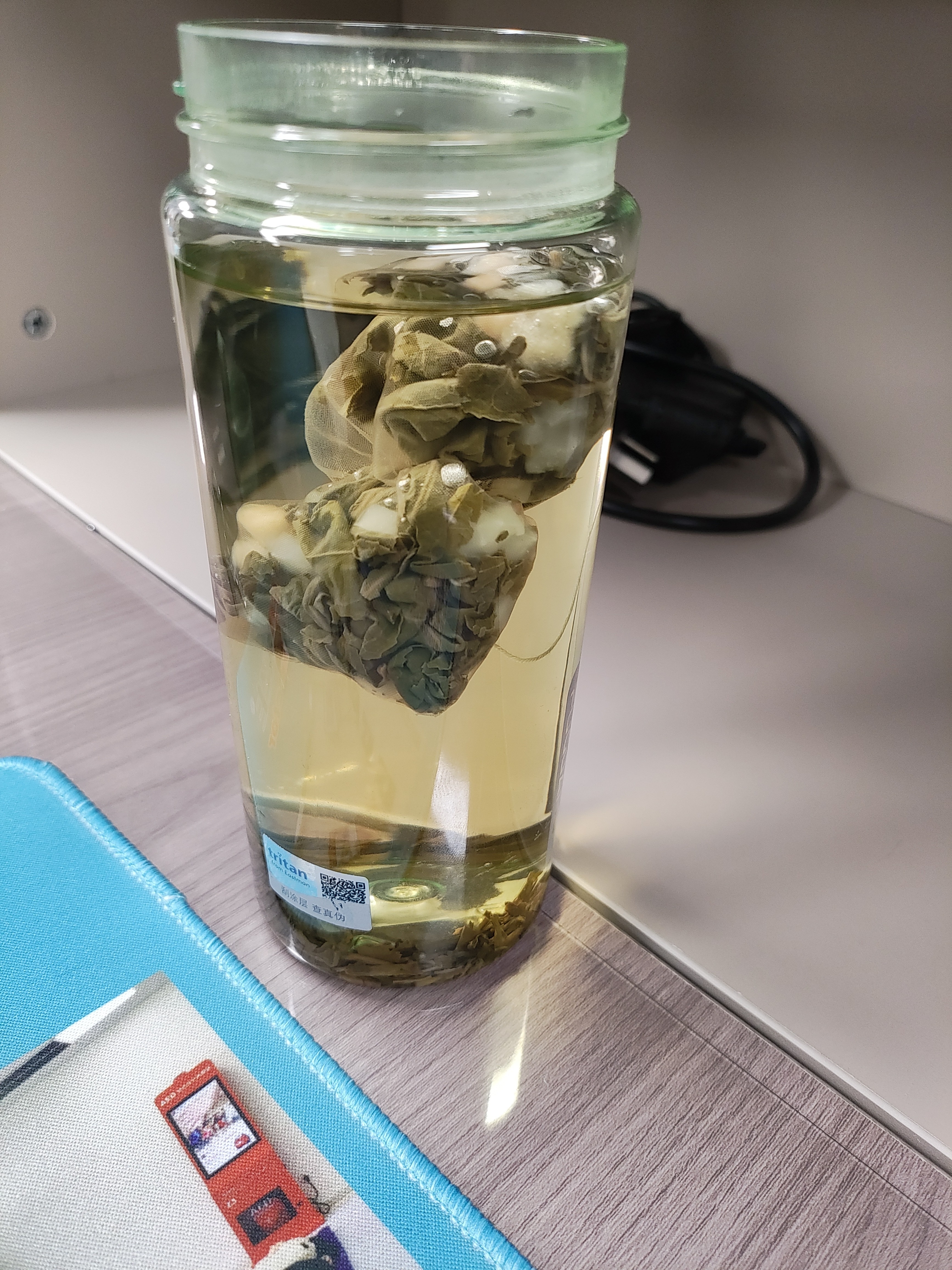富光塑料水杯子tritan男女学生儿童夏季大容量便携运动水壶茶水分离杯 实拍图