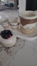 瓷牌茗茶具（cipaiming teaset）旅行茶具套装户外便携式陶瓷快客杯一壶四杯办公室功夫茶壶泡茶 白古茗1壶4杯+罐盘+棕皮包+巾夹 实拍图
