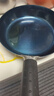 臻三环铁锅平底煎锅烤肉煎锅无涂层不易粘锅小平底锅辅食厨具 烤蓝铁把 28cm 实拍图