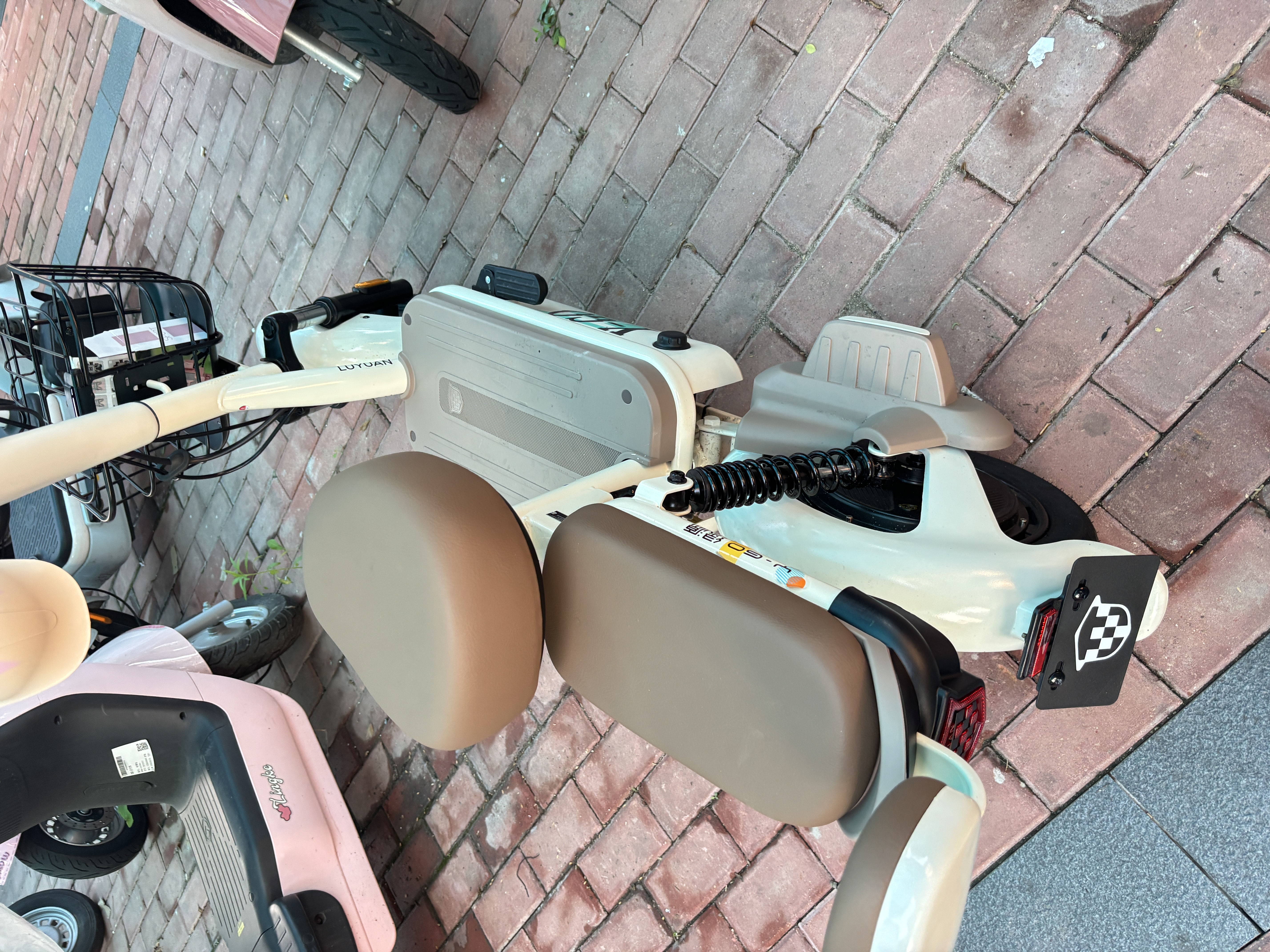 绿源（Luyuan）电动自行车小福星新新国标电动电瓶车60KM超长续航电瓶车 全国可上牌代步通勤液冷电机米色 实拍图