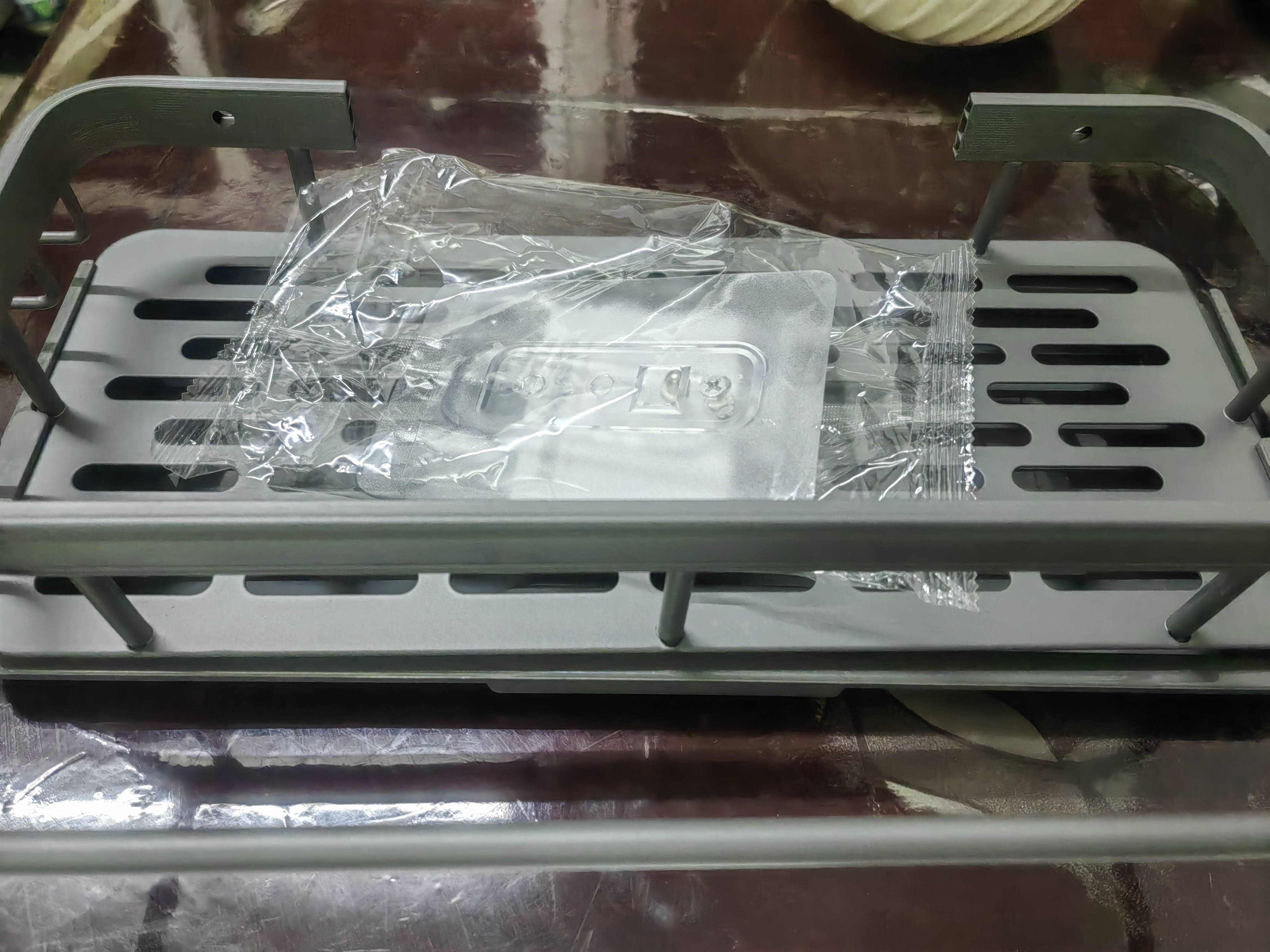 佳帮手厨房置物架锅盖架砧板架多功能菜板铲勺收纳架带接水盘台面款 实拍图