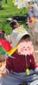 卡尔美（KELME）儿童防晒帽遮阳帽子夏季防紫外线男女童披风大帽檐海边沙滩太阳帽 实拍图