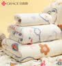 洁丽雅（Grace）浴巾女夏家用儿童成人男加大加厚吸水速干可裹 90*170cm小萌兔 实拍图