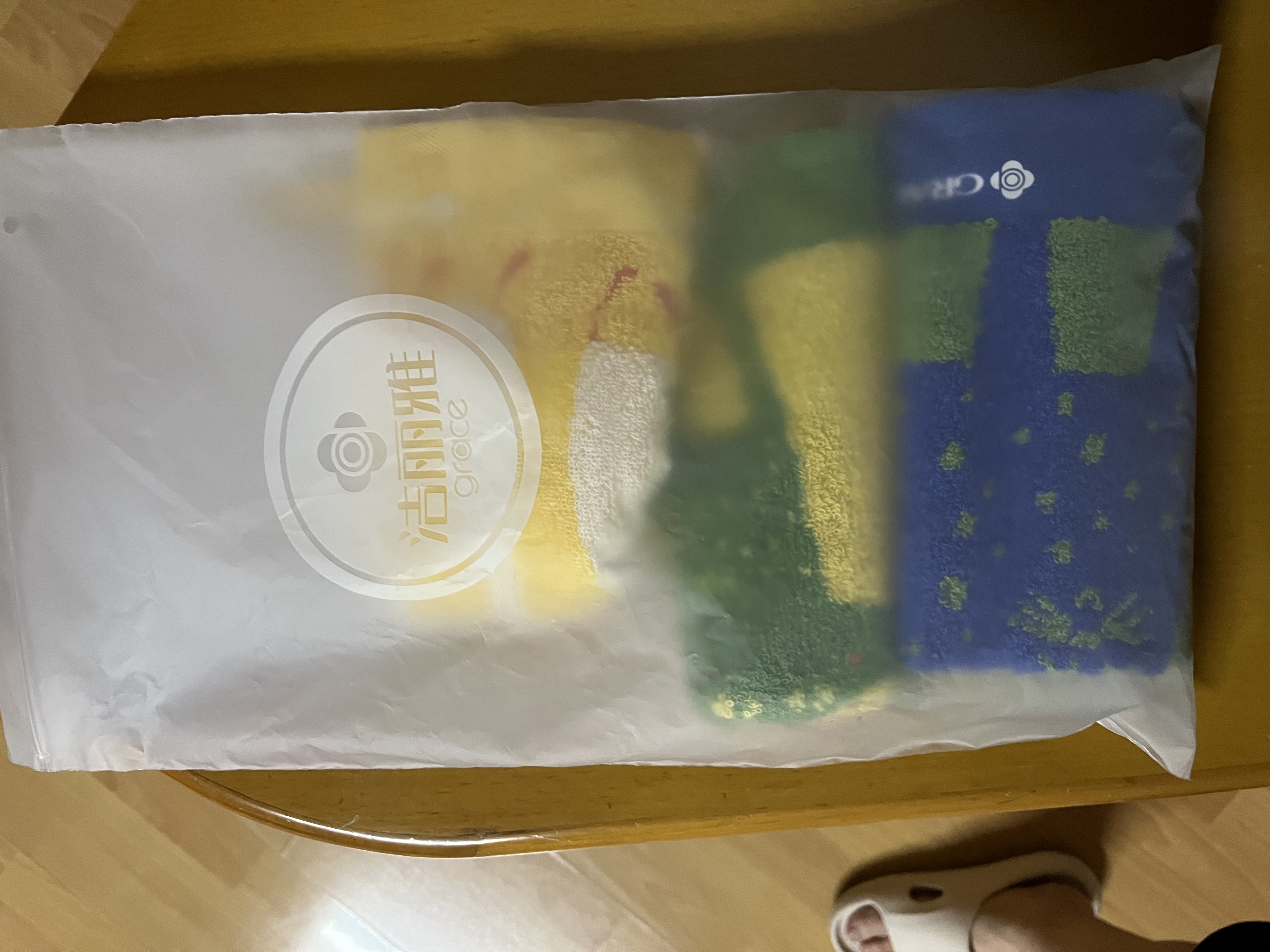 洁丽雅（Grace）纯棉儿童方巾毛巾抑菌可爱动物面巾便携洗脸小手帕运动 四条装 实拍图