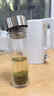 苏泊尔（SUPOR）玻璃杯茶水分离男款水杯双层高硼硅耐高温大容量泡茶杯子生日礼物 行砚黑400mL 实拍图