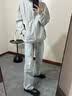 主意范（ZHUYIFAN）cleanfit蓝色弯刀牛仔裤男春夏薄款冰丝高街裤子直筒微喇牛仔裤子 复古蓝常规【升级款】 95%买家选择 L 110-120斤 实拍图