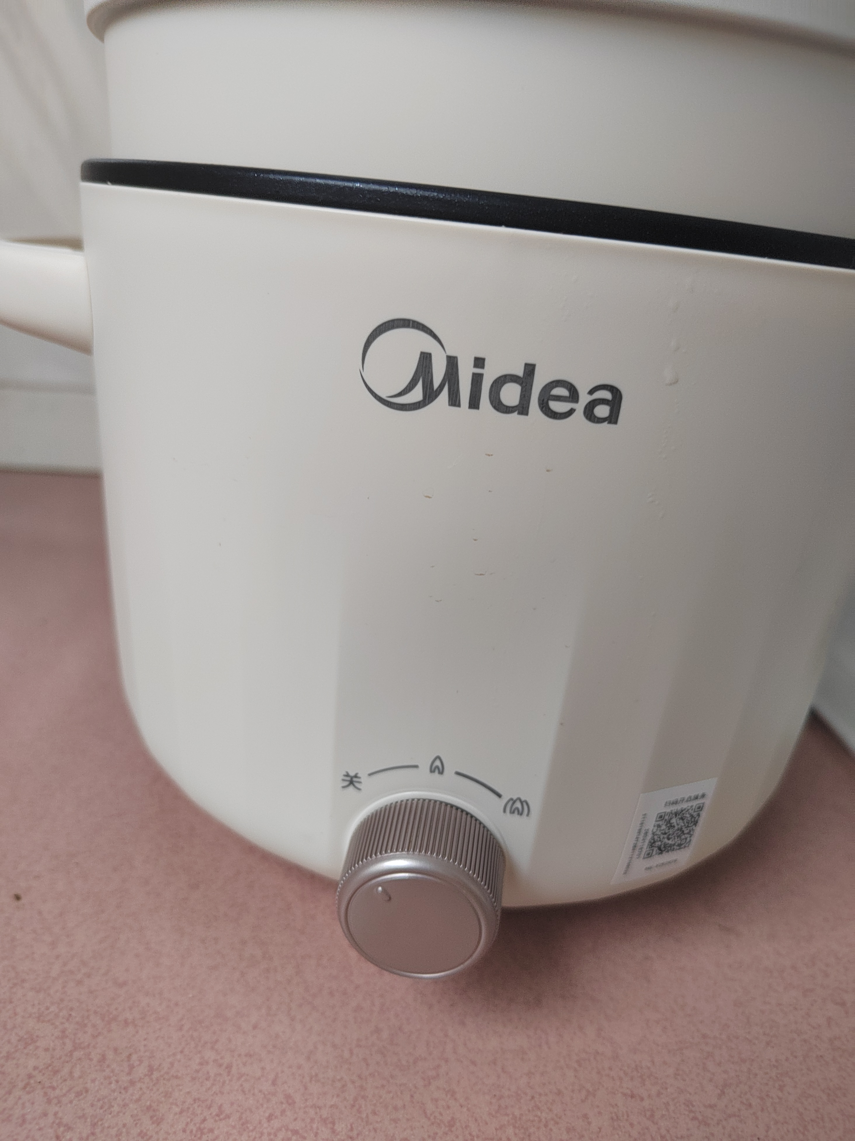 美的（Midea）电煮锅 泡面火锅宿舍小电锅 电蒸锅 多功能家用电热锅 2.6L蒸煮一体 小型2-3人用 配带蒸笼XZE2076 实拍图