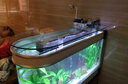 喜灏子弹头鱼缸水族箱客厅家用中型大型1.2米屏风隔断免换水鞋柜鱼缸 包到家安装 长0.8米单缸-顶滤 实拍图