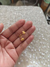 周六福3D硬金玫瑰花黄金耳钉女足金生日礼物AD090267 一对 约1.45g 实拍图