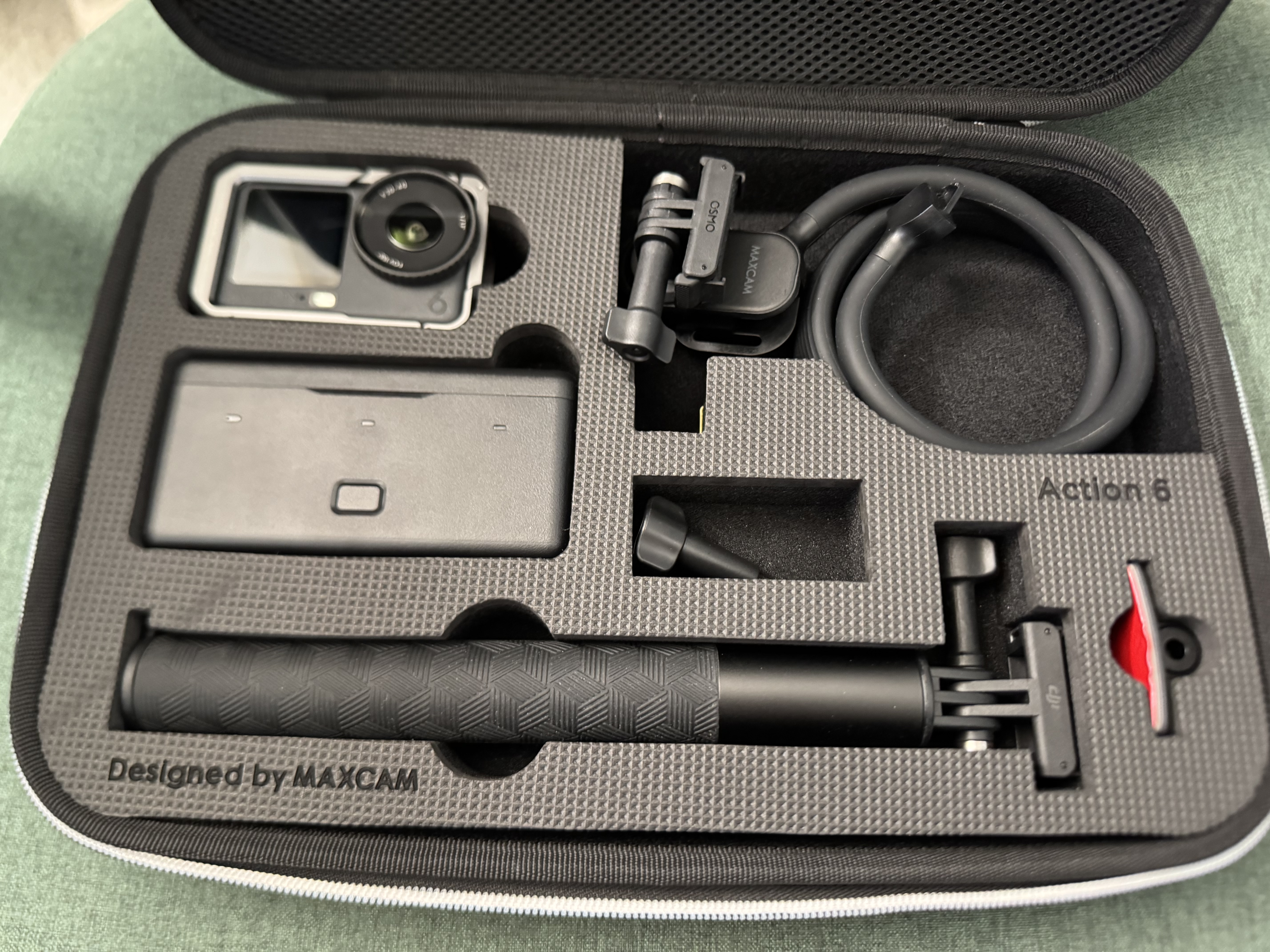 MAXCAM适用于DJI大疆运动相机Osmo Action 6543配件收纳包兔笼版保护壳便携防震大包硬壳防摔抗压防溅水 实拍图