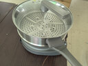 美的（Midea）钛陶电炒锅 电蒸锅宿舍煮锅炒菜专用分体式家用多功能一体电火锅煎锅5.5L多用途锅HCG3218S配蒸笼 实拍图