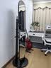 如家品牌镜子穿衣镜旋转全身镜落地镜置物架可挂衣帽架一体试衣镜 胡桃色40*170 旋转+衣帽架 实拍图