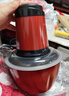 奥克斯（AUX）绞肉机家用小型不锈钢绞馅机碎肉机电动多功能辅食料理机 打肉机肉馅蒜蓉机AJR-18AZX-117红色 实拍图