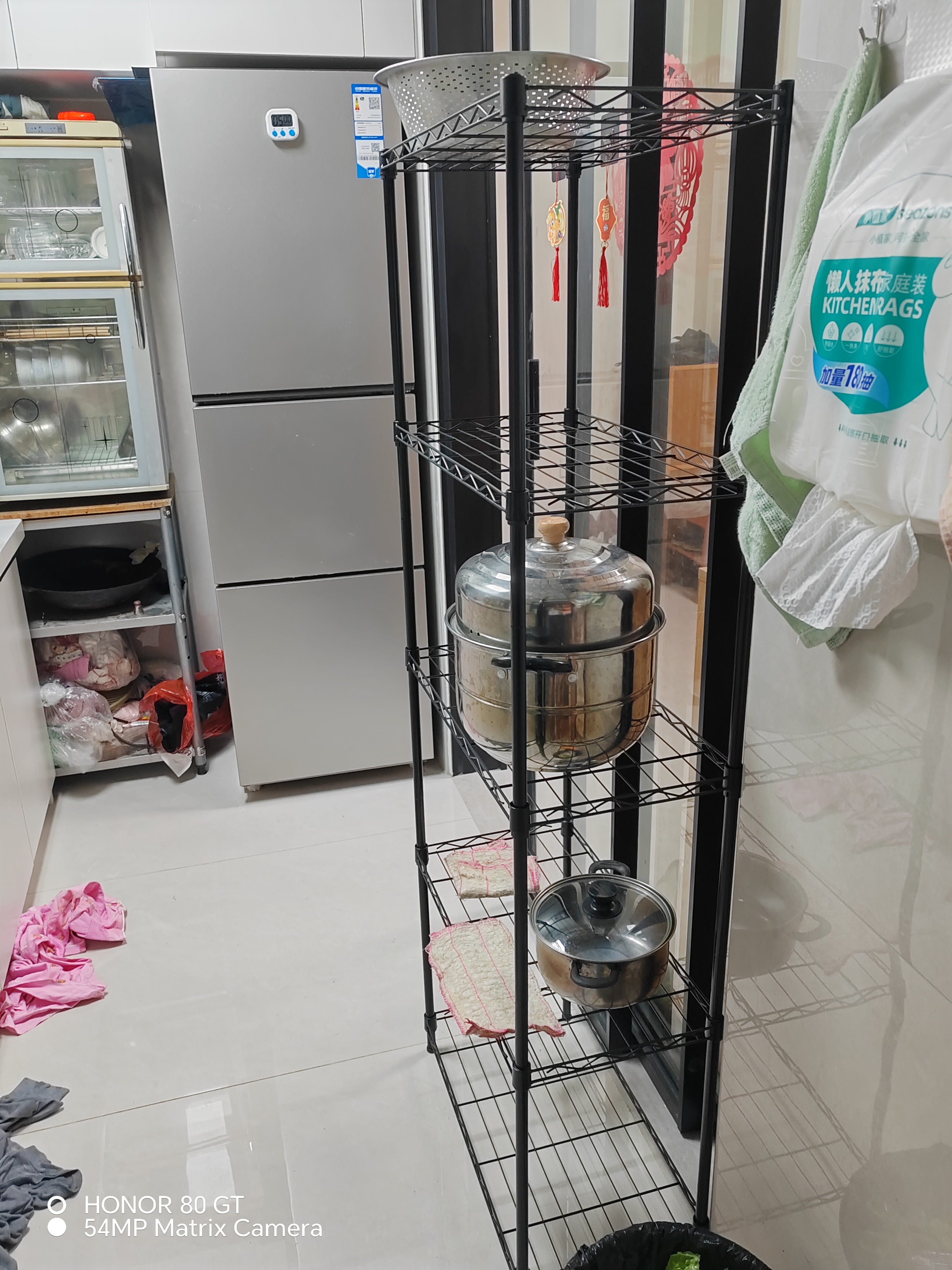 溢彩年华厨房置物架落地多功能储物架子5层架货架家用多层客厅收纳架172M 实拍图