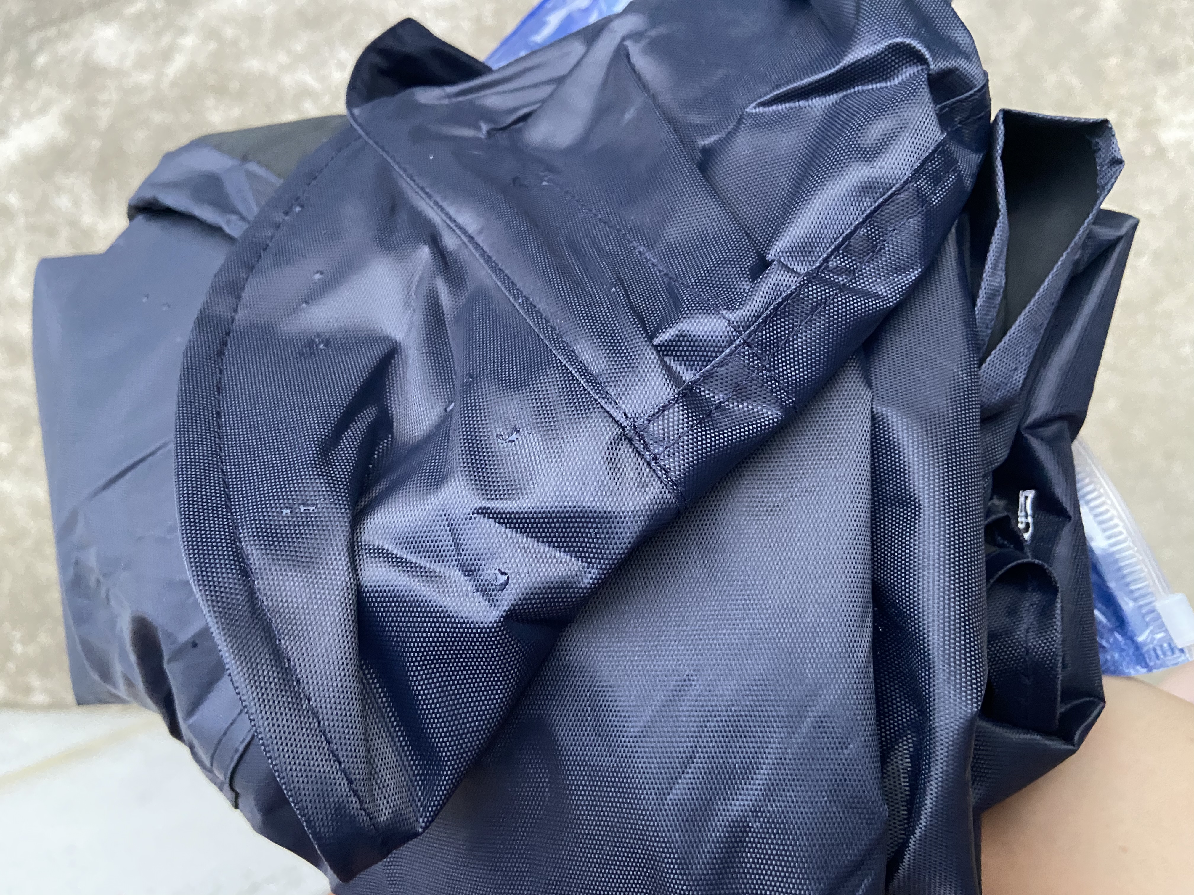 雨航（YUHANG）电动车雨衣电动车专用电瓶车雨披带镜套藏青色4XL 实拍图
