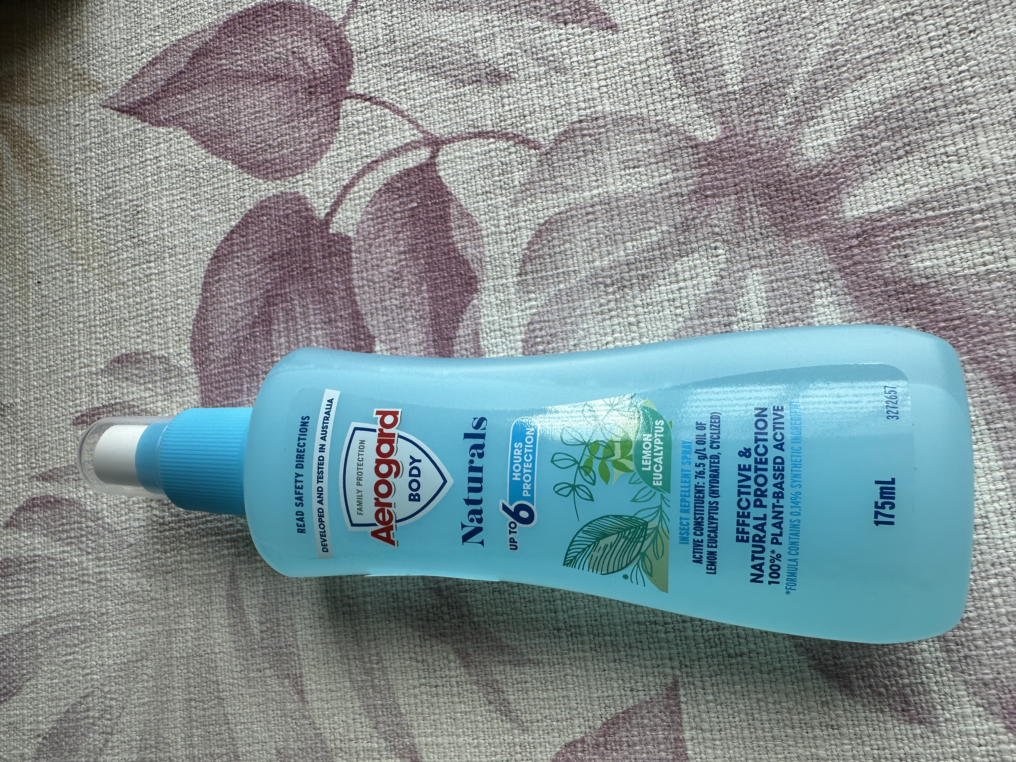 AEROGARD澳乐家天然驱蚊喷雾175ml 柠檬桉油驱蚊液花露水家庭户外防蚊虫 实拍图