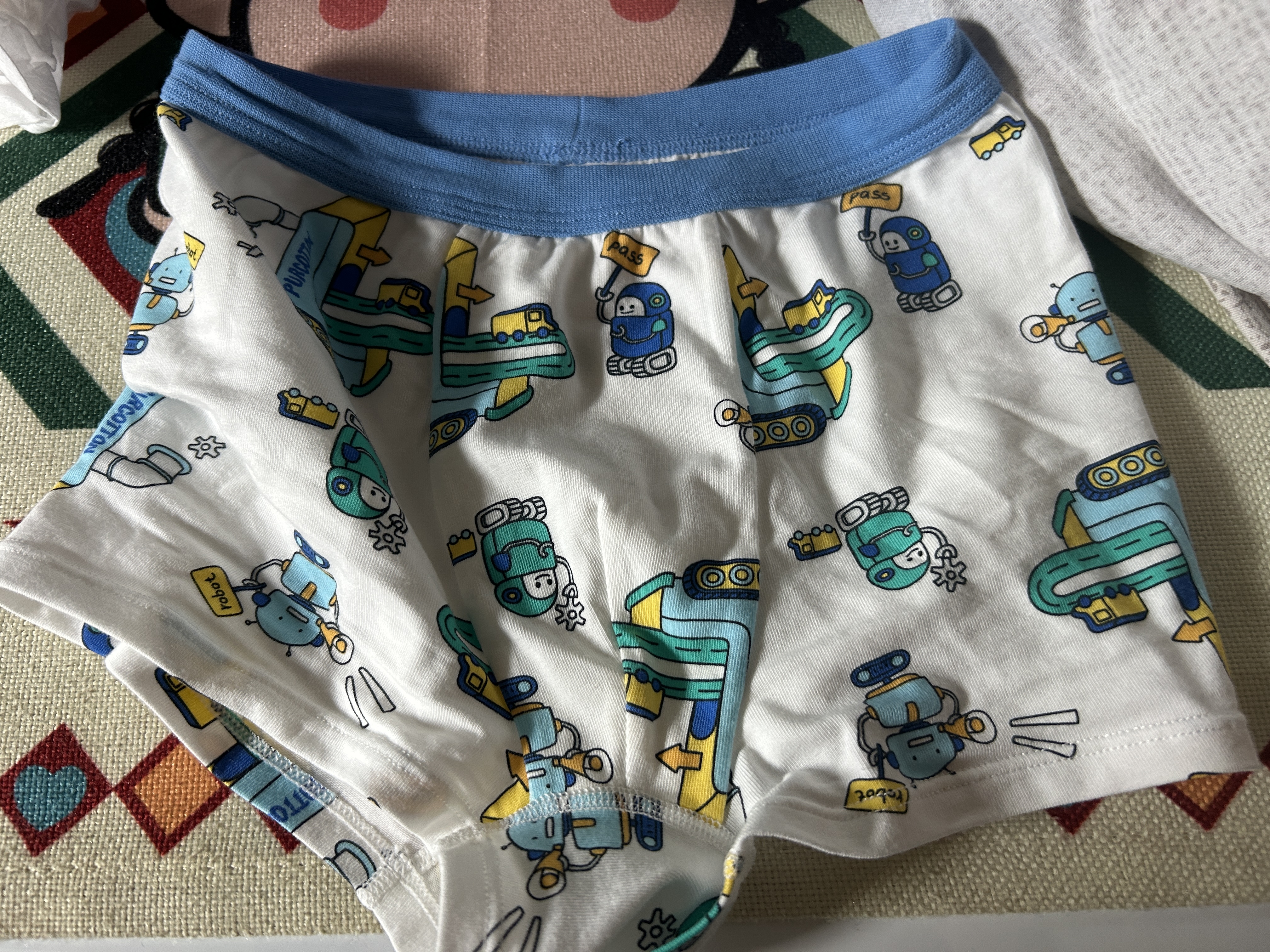 全棉时代儿童内裤3条装7A抗菌男童女童宝宝内衣裤中小孩打底裤弹力不勒肚 实拍图