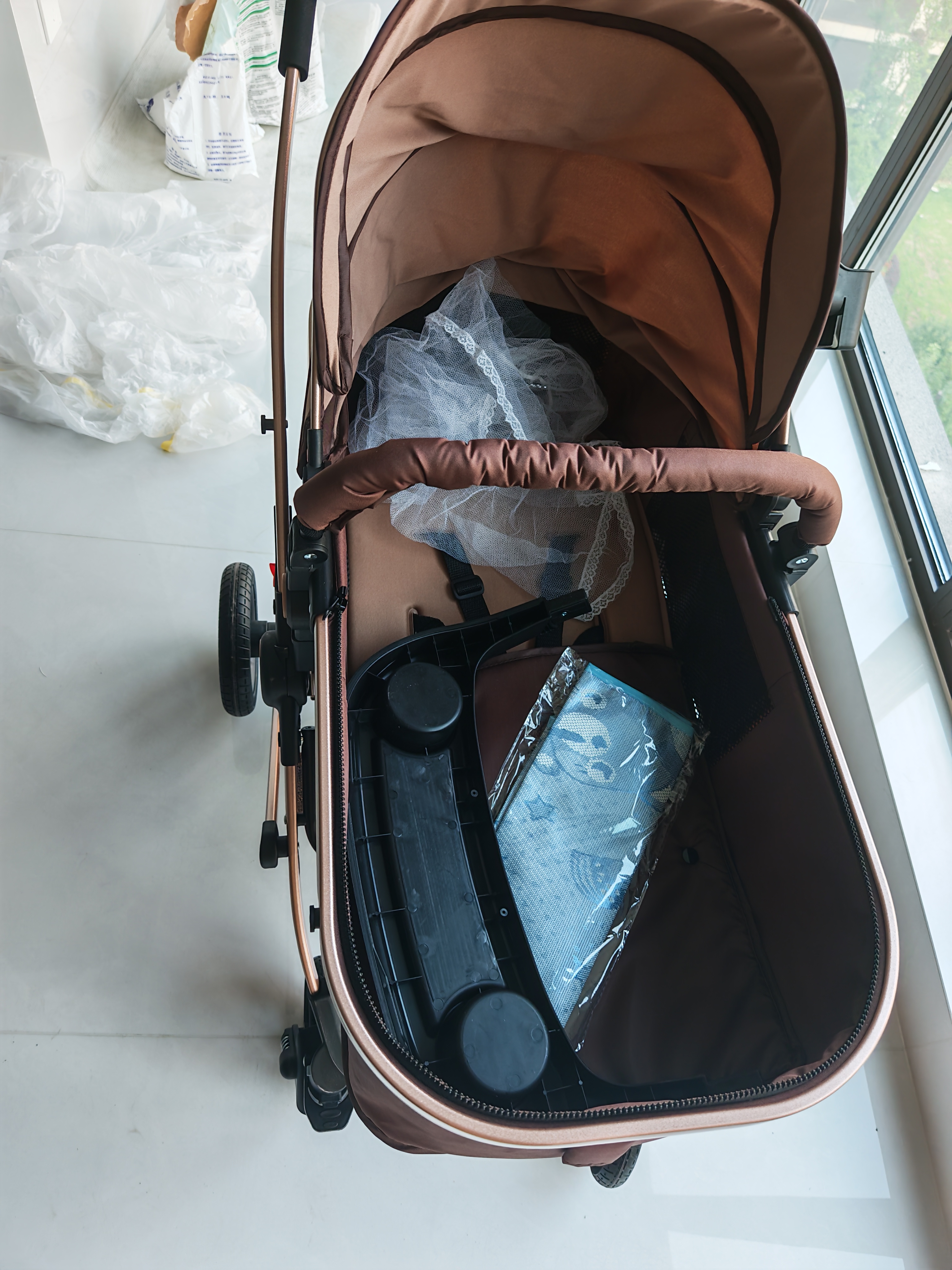 ANGI BABY婴儿推车可坐可躺可折叠婴儿车高景观双向减震手推车 实拍图