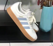adidas「T头鞋」VL COURT 2.0复古休闲板鞋德训鞋阿迪达斯轻运动   汉玉白/蓝色/金色 (推荐女生买小半码)   37 实拍图