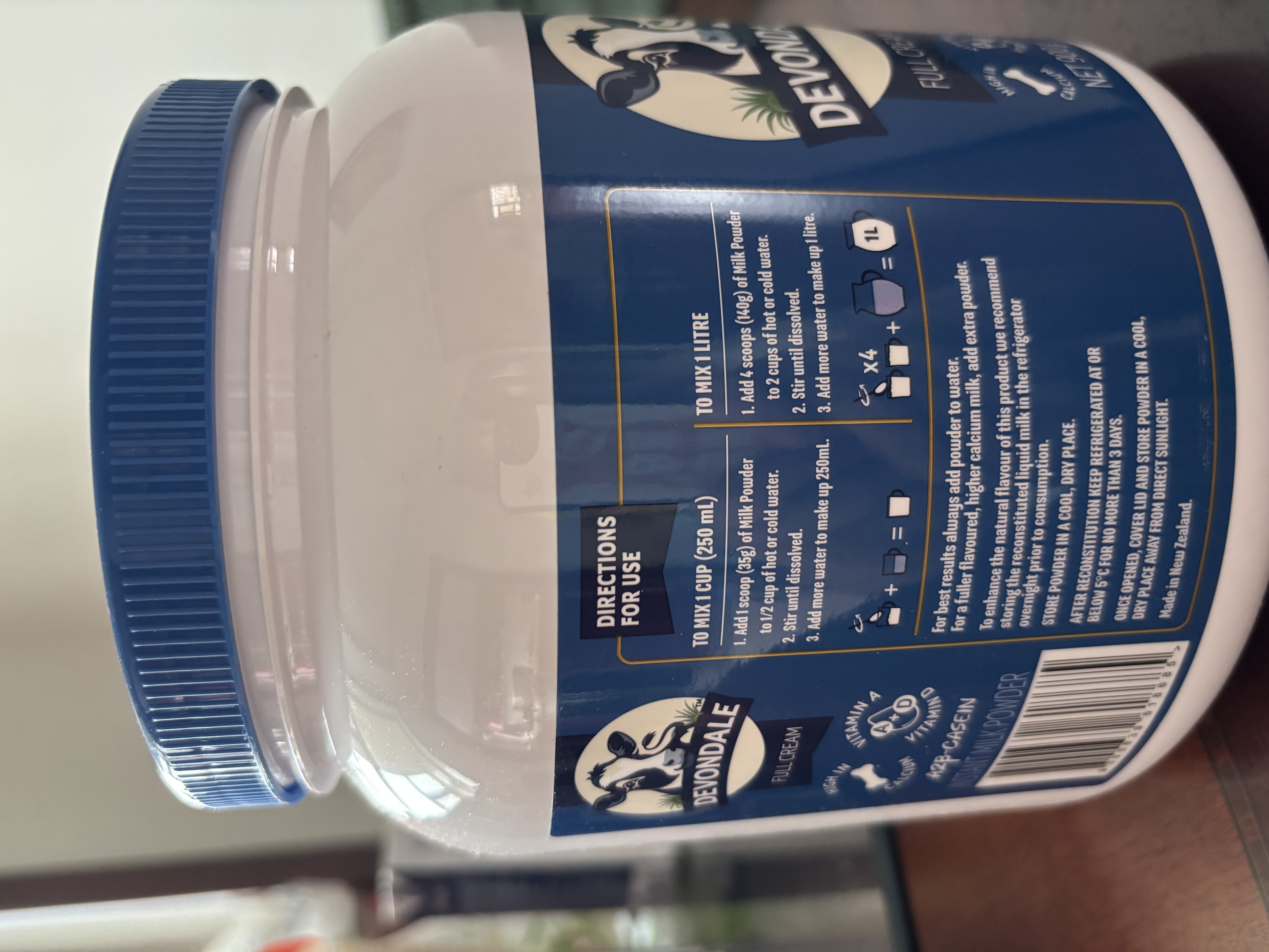 德运（Devondale）新西兰A2β酪蛋白奶粉900g蓝罐胖子高钙儿童学生成人奶送礼送爱人 实拍图