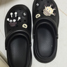艾莱佳（AILAIJIA）小煤球可爱厚底洞洞鞋女包头拖女夏季外穿凉鞋女 黑色 40-41码 实拍图