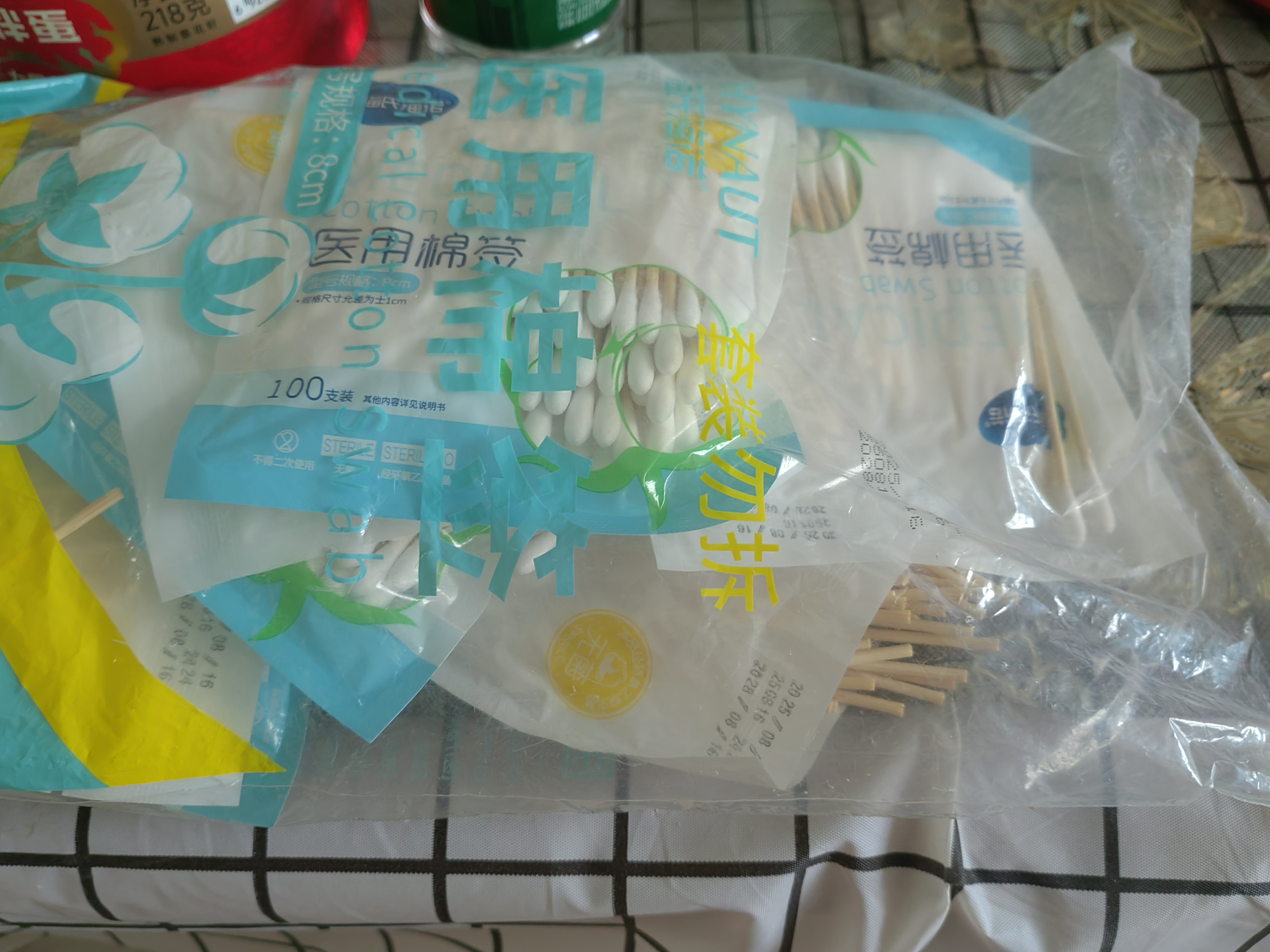 海氏海诺医用棉签 消毒棉签棒无菌 8cm*100支*10袋掏耳朵成人婴儿单头竹棒 实拍图