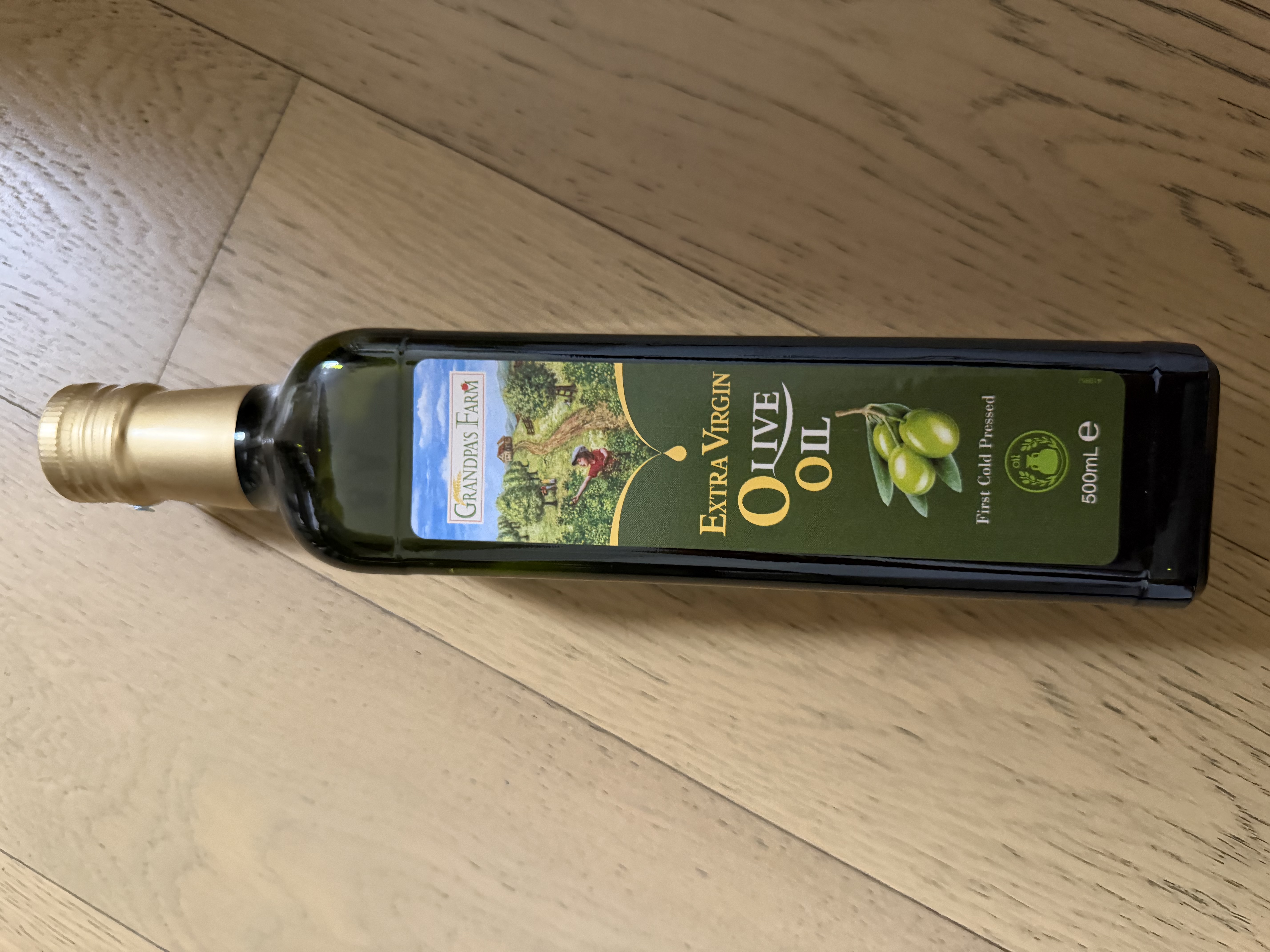 爷爷的农场特级初榨橄榄油热炒油500ml 西班牙原装进口食用油 保真橄榄油 实拍图