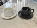 INMIND HOUSE轻奢咖啡杯碟套装精致高级感拿铁杯马克杯欧式陶瓷下午茶杯子陶瓷 咖啡杯碟套装【混色2个装】 产品规格图见图二 实拍图
