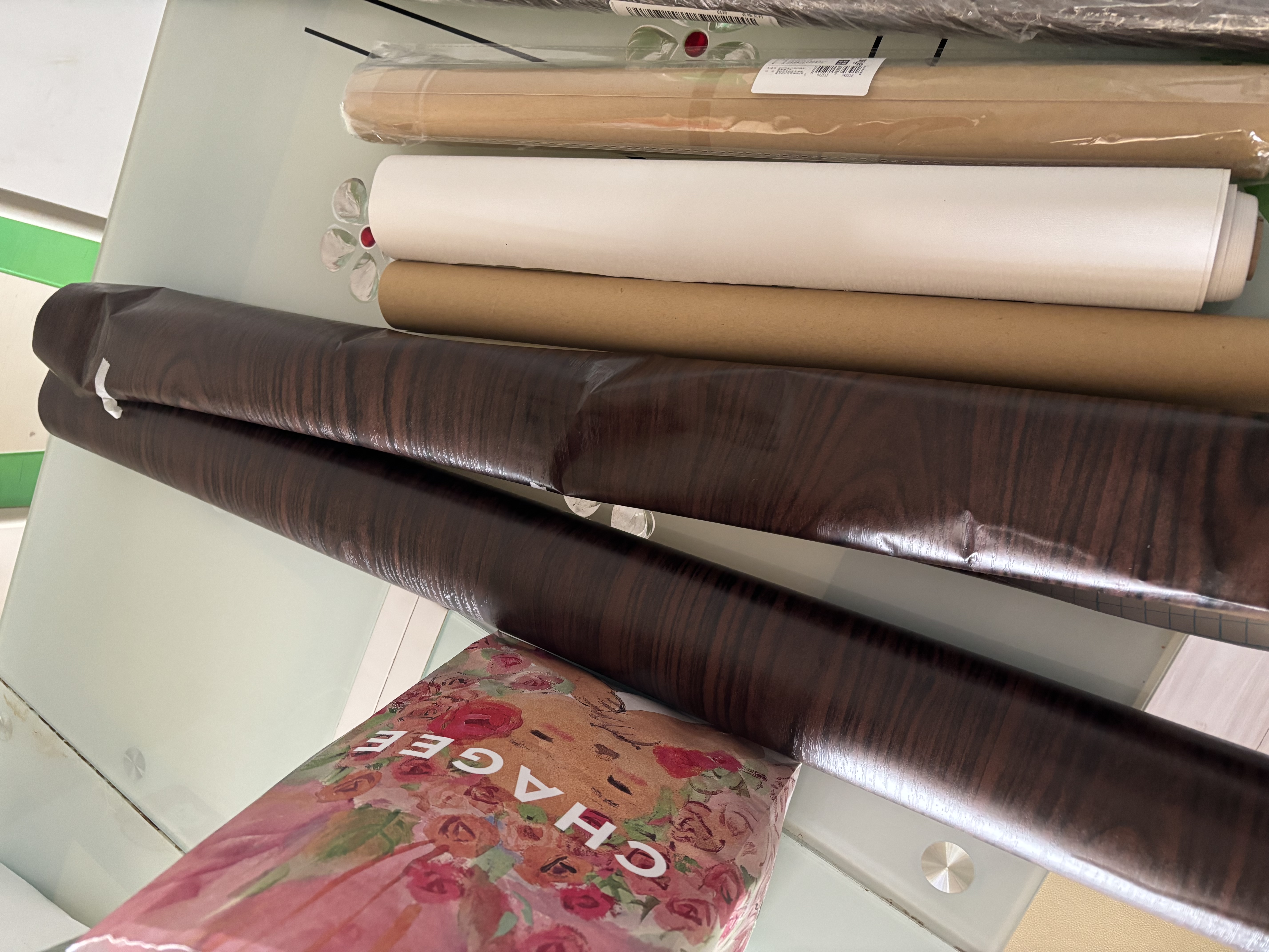 墨斗鱼木纹门贴纸自粘旧家具木门翻新贴纸 黑桃木90*220cm 实拍图