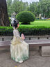 安妮优儿女童汉服春秋儿童唐装超仙古风连衣裙中国风女孩裙子 米黄色 150 实拍图