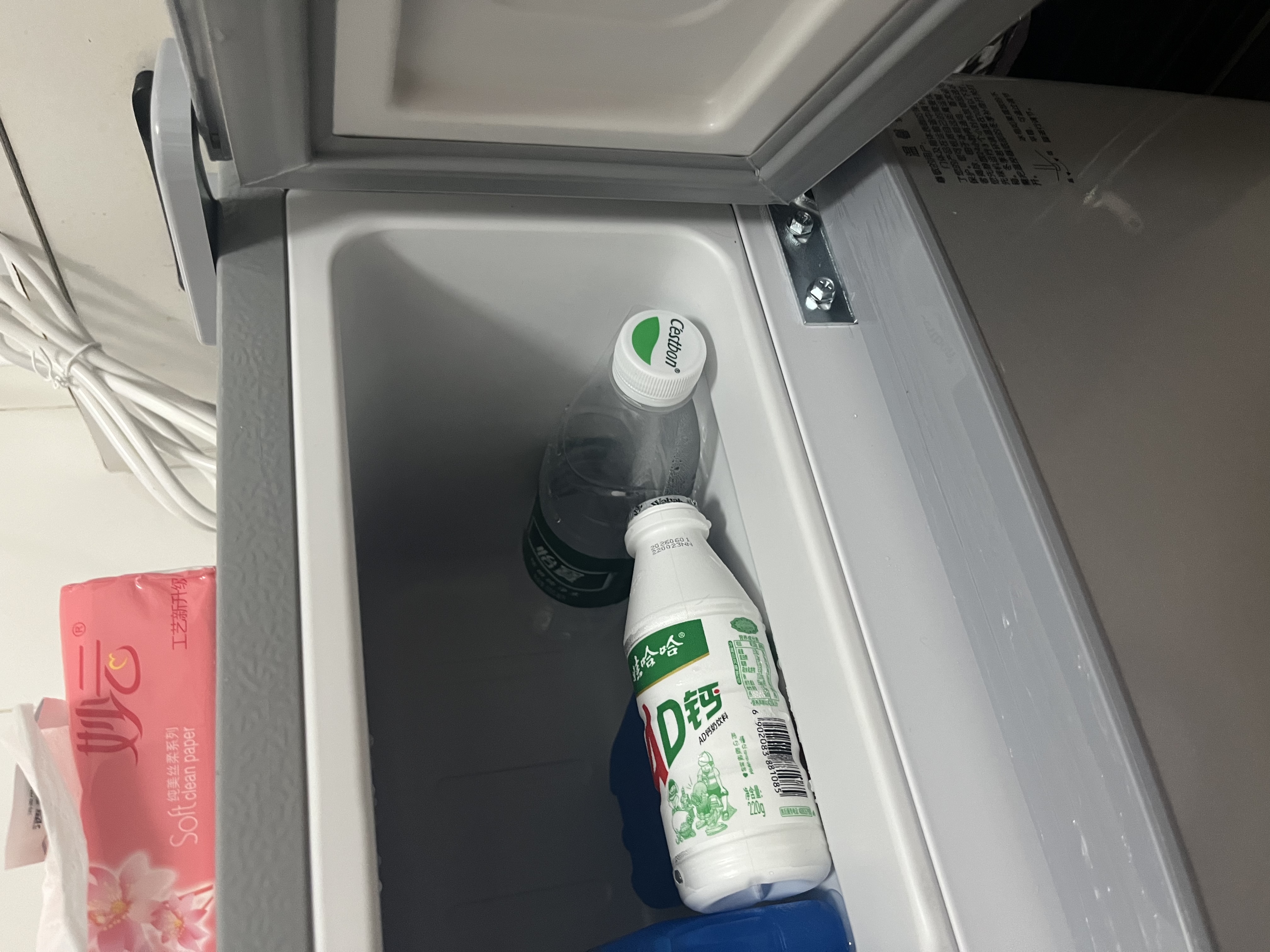 小鸭小冰箱迷你小型家用 冷藏冷冻两用宿舍寝室出租房用双门办公室电冰箱节能省电 【节能省电】128银色【一级能效 高效保鲜】30L 实拍图