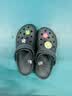 卡骆驰（CROCS）白鹿同款经典云朵洞洞鞋时尚百搭女鞋花园鞋|206750 黑色-001(含智必星) 39 (250mm) 实拍图