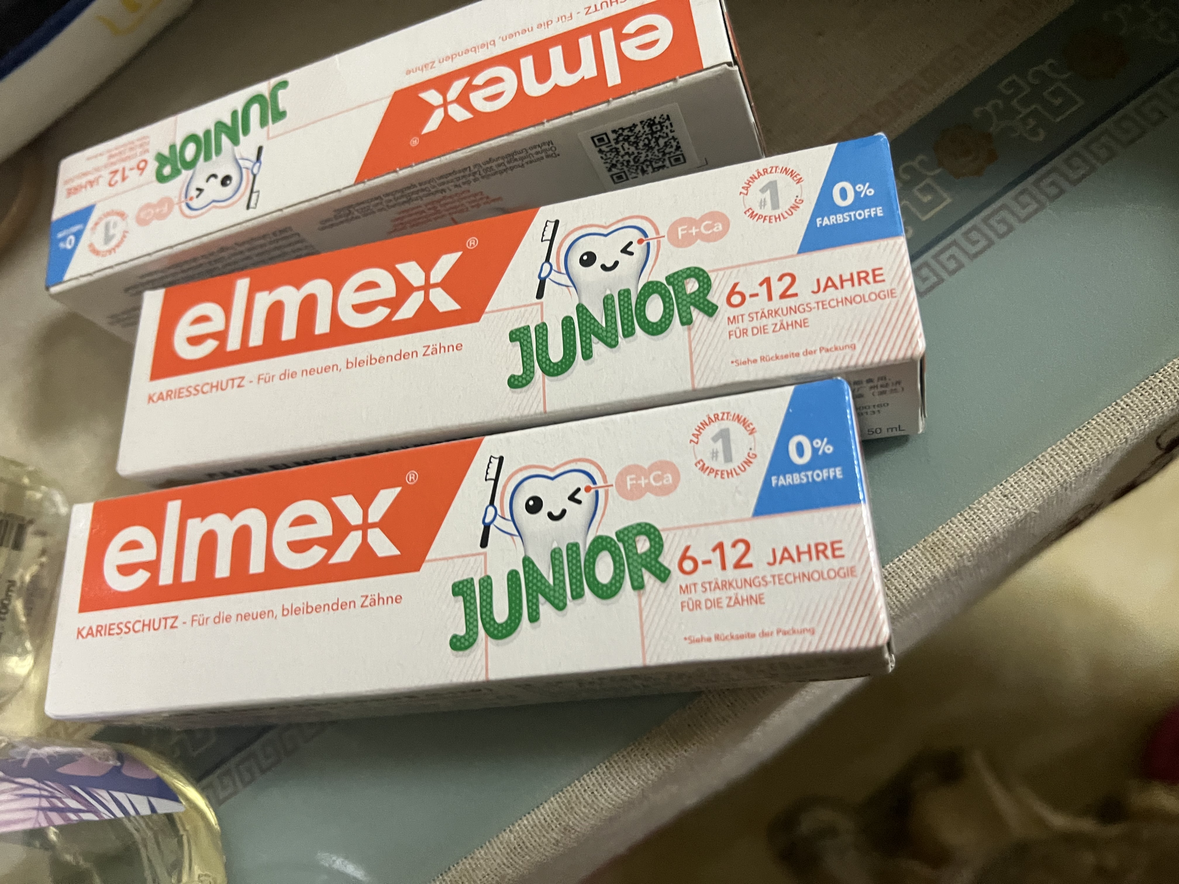 ELMEX艾美适含氟儿童牙膏6-12岁防蛀防龋齿青少年换牙期护龈50ml*3 实拍图