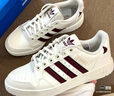 adidas NY 90 STRIPES经典运动板鞋男女阿迪达斯三叶草   汉玉白/红色/金色   37 实拍图