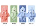 洁丽雅儿童浴巾带帽斗篷新生婴儿洗澡比棉纱布柔软吸水宝宝浴袍 (80*150cm)蓝色考拉 实拍图