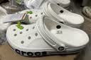 卡骆驰（CROCS）贝雅卡骆班洞洞鞋轻便耐磨一脚蹬休闲鞋女鞋时尚沙滩鞋|205089 白/深蓝-126(含智必星) 43 (270mm) 实拍图