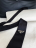 PRADA/普拉达【礼物】男士金属徽标饰再生尼龙华达呢领带 黑色 晒单实拍图